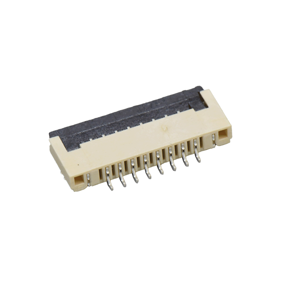 F1008 FPC FFC连接器Pitch 1.00mm H2.0mm卧贴前掀盖下接触 FPC 08Pin本色 镀雾锡